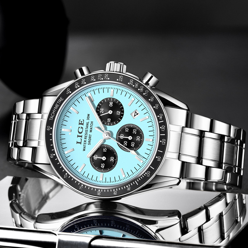 LIGE Top Brand Luxury New Men  - Luxury Watch Investment recension och pris